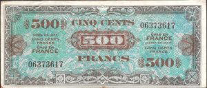 500 francs Drapeau type 1944