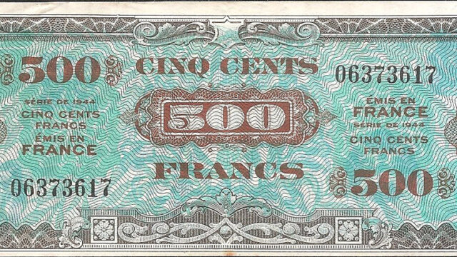 500 francs Drapeau type 1944