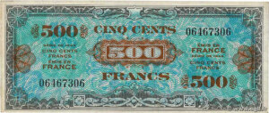 500 francs Drapeau type 1944