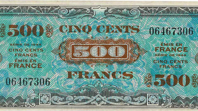 500 francs Drapeau type 1944