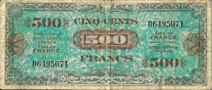 500 francs Drapeau type 1944