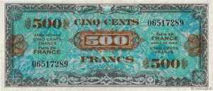 500 francs Drapeau type 1944