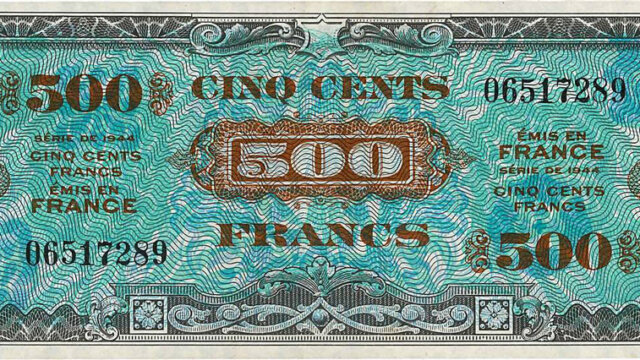 500 francs Drapeau type 1944