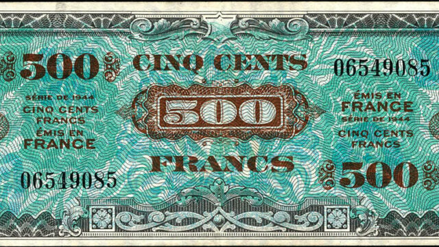 500 francs Drapeau type 1944