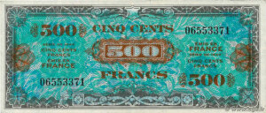 500 francs Drapeau type 1944