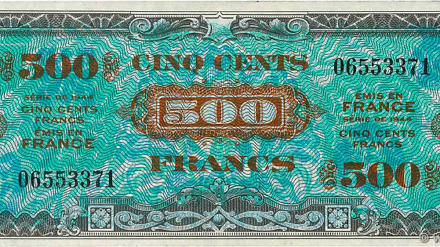 500 francs Drapeau type 1944