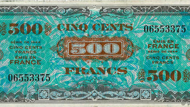 500 francs Drapeau type 1944