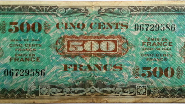 500 francs Drapeau type 1944