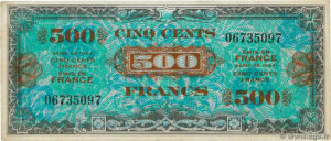 500 francs Drapeau type 1944