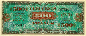 500 francs Drapeau type 1944