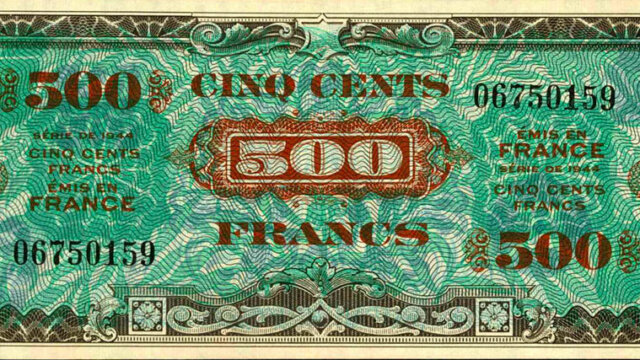 500 francs Drapeau type 1944