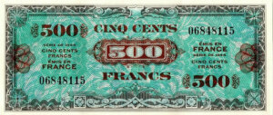 500 francs Drapeau type 1944