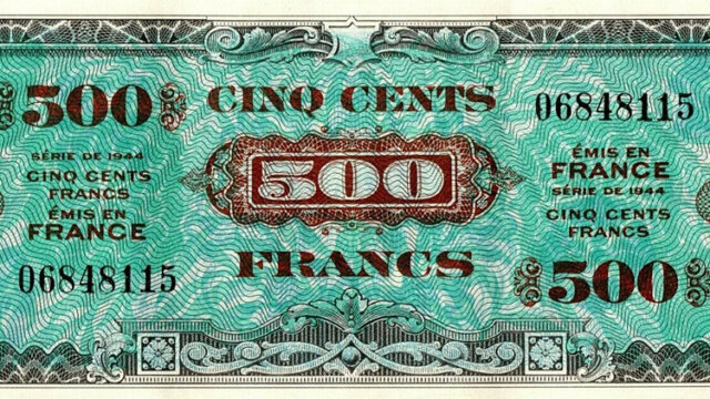 500 francs Drapeau type 1944