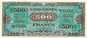 500 francs Drapeau type 1944