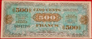 500 francs Drapeau type 1944