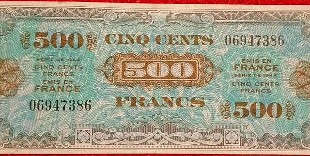 500 francs Drapeau type 1944