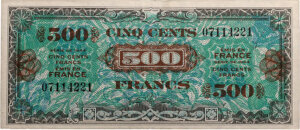 500 francs Drapeau type 1944