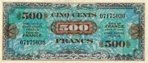 500 francs Drapeau type 1944