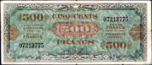 500 francs Drapeau type 1944