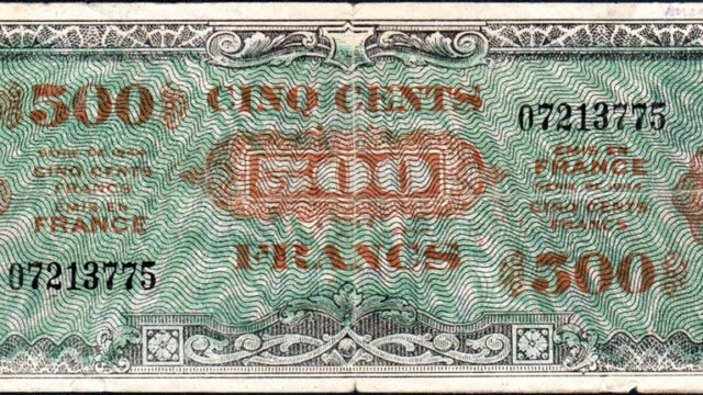 500 francs Drapeau type 1944