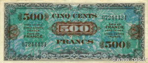 500 francs Drapeau type 1944