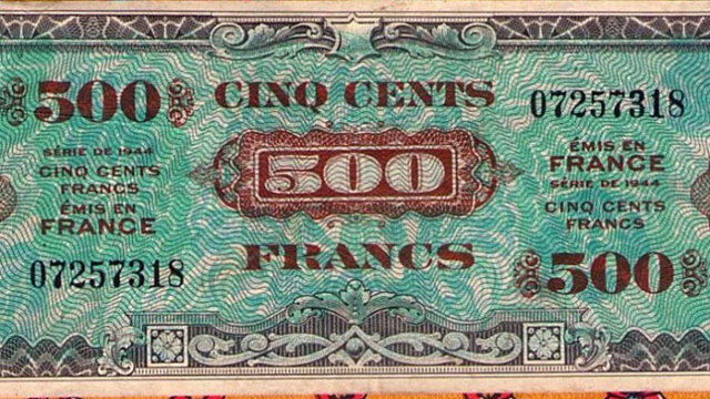 500 francs Drapeau type 1944