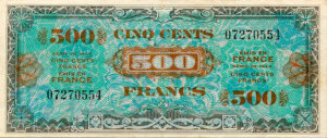 500 francs Drapeau type 1944