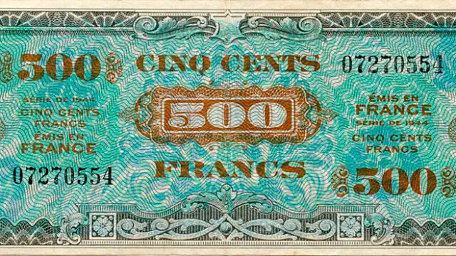 500 francs Drapeau type 1944