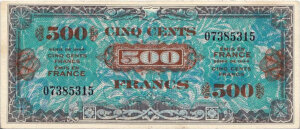 500 francs Drapeau type 1944