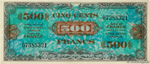 500 francs Drapeau type 1944