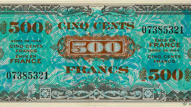 500 francs Drapeau type 1944