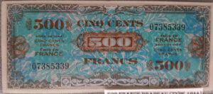 500 francs Drapeau type 1944