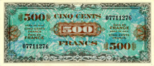 500 francs Drapeau type 1944