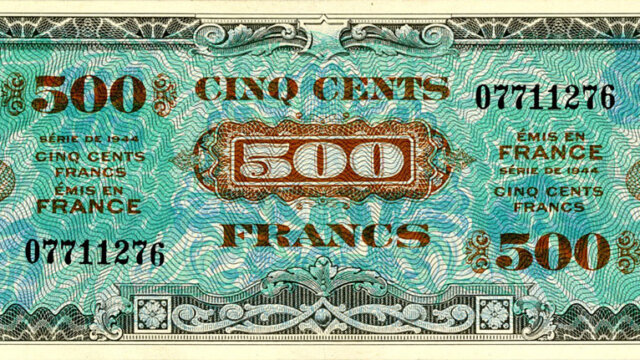 500 francs Drapeau type 1944