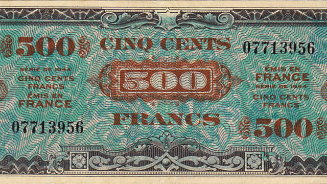 500 francs Drapeau type 1944