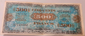 500 francs Drapeau type 1944