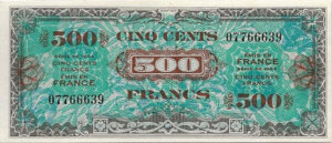 500 francs Drapeau type 1944