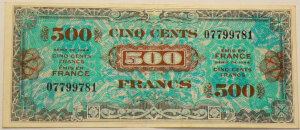 500 francs Drapeau type 1944