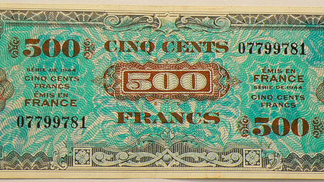 500 francs Drapeau type 1944