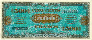 500 francs Drapeau type 1944