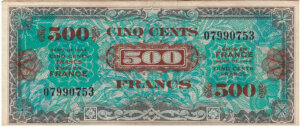 500 francs Drapeau type 1944