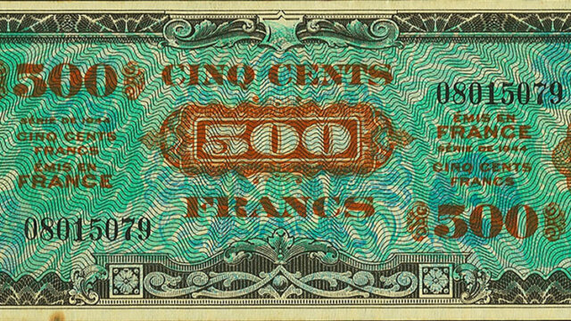 500 francs Drapeau type 1944