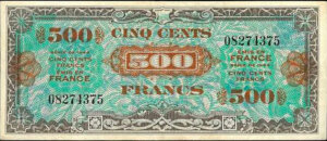 500 francs Drapeau type 1944