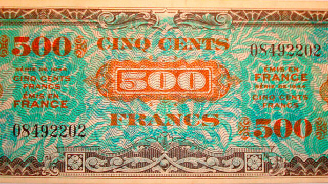 500 francs Drapeau type 1944