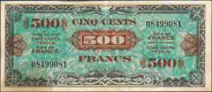 500 francs Drapeau type 1944