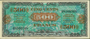 500 francs Drapeau type 1944