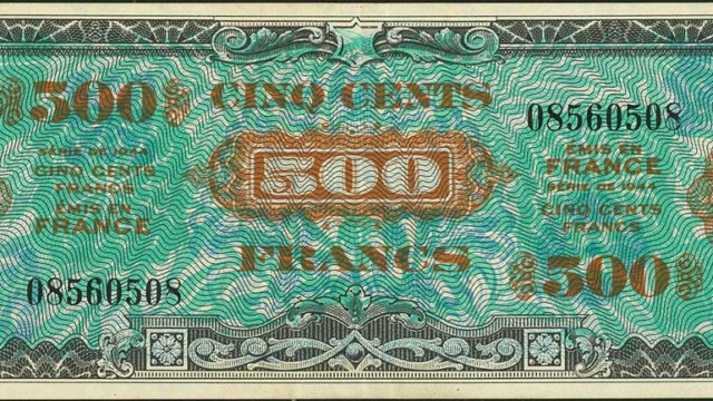 500 francs Drapeau type 1944