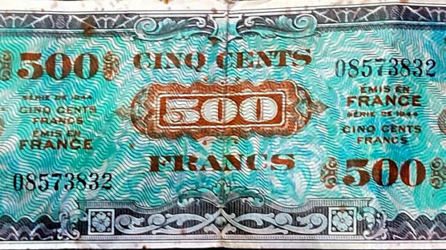 500 francs Drapeau type 1944