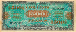 500 francs Drapeau type 1944