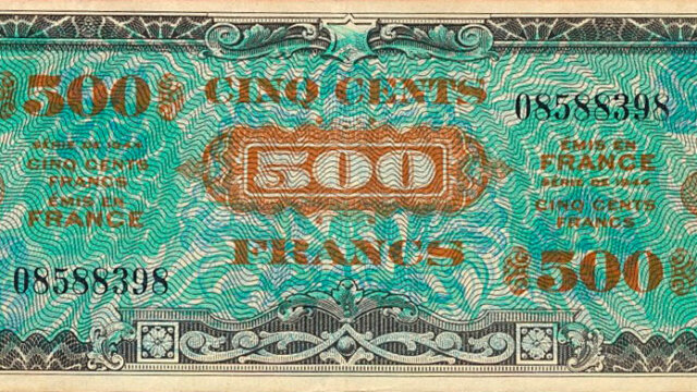 500 francs Drapeau type 1944